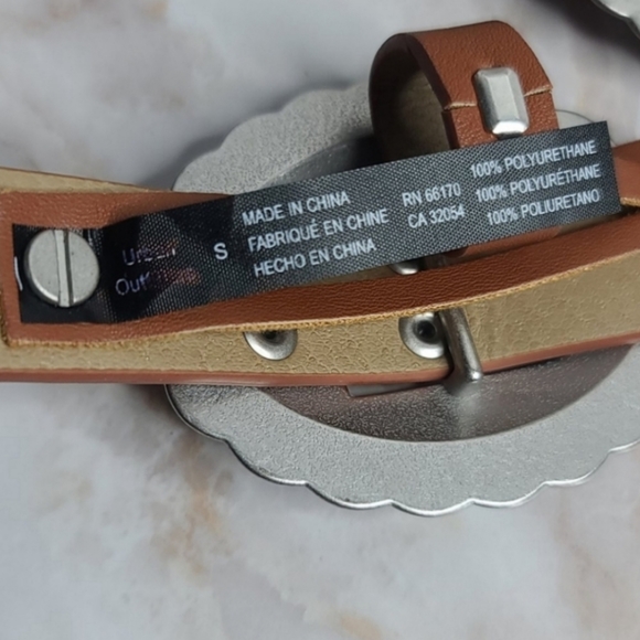 Urban outfitters concho brown faux leather belt new - Picture 6 of 10